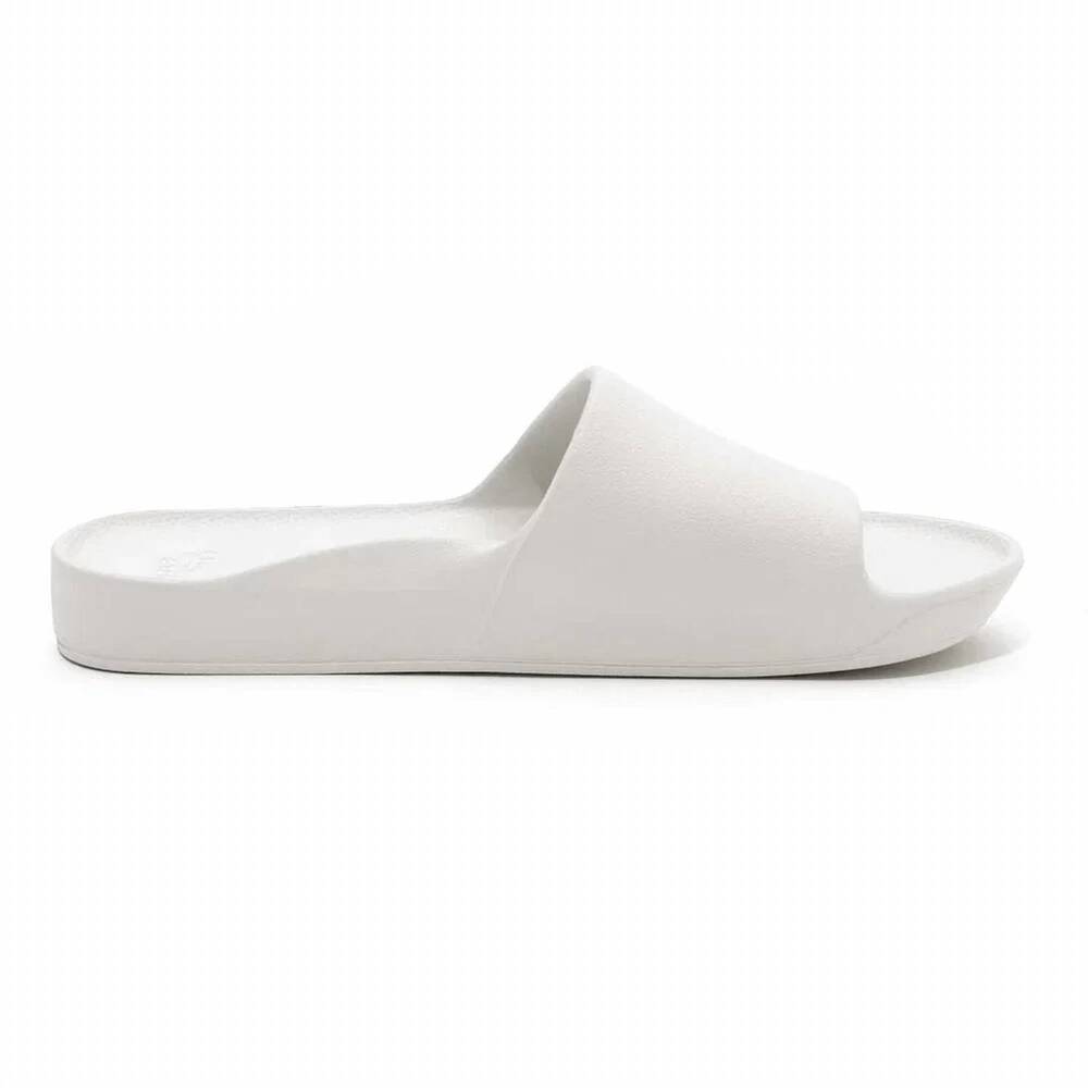 NEW ARCHIES FOOTWEAR men's arch support slide sandal in white